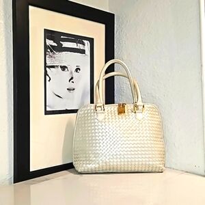 Vintage Ganson woven leather shoulder bag